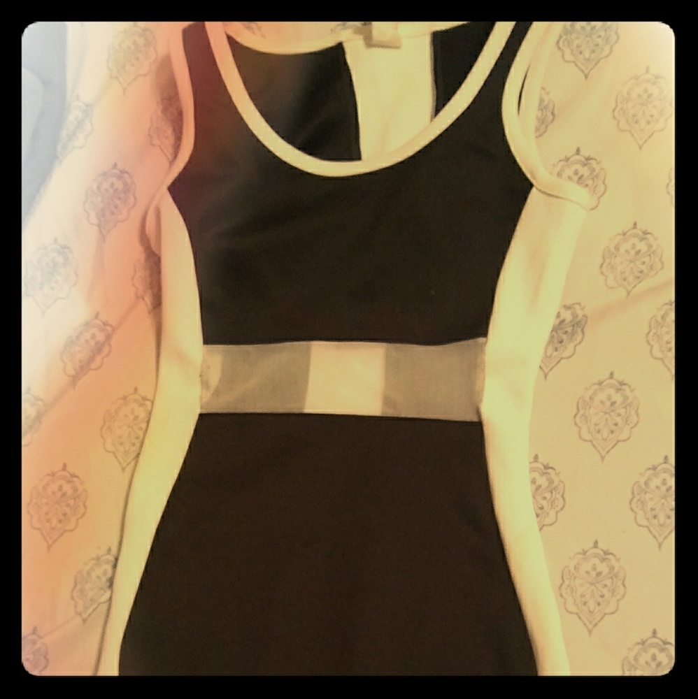 Blk & white mini dress